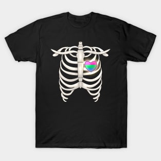 Ribcage With Polysexual Heart T-Shirt